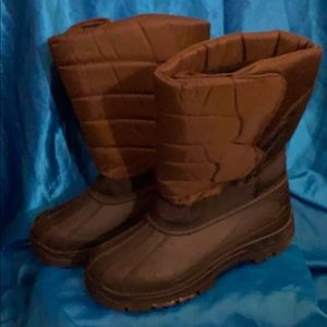 2 toned lined material rain&snow boots